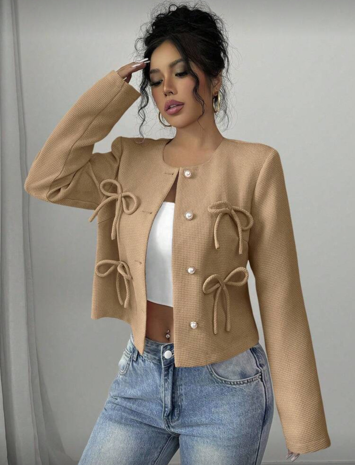 Veste Courte à Nœuds