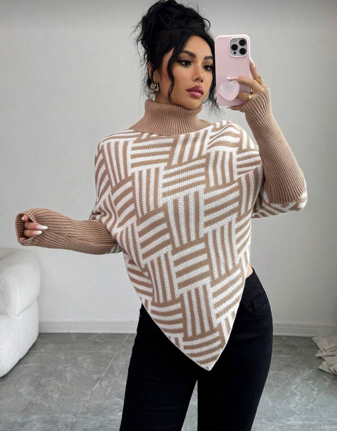 Pull Graphique Col Montant