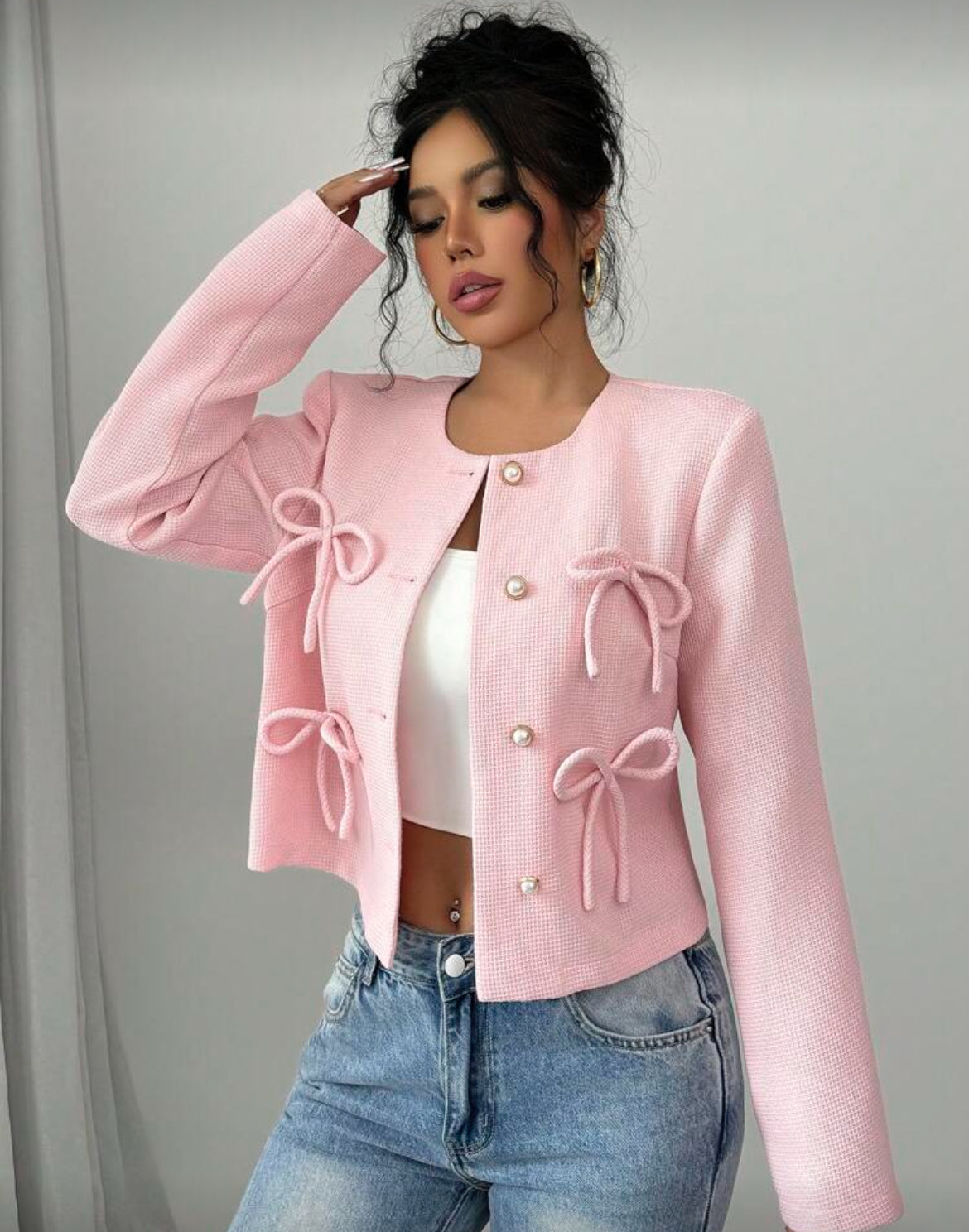 Veste Courte à Nœuds