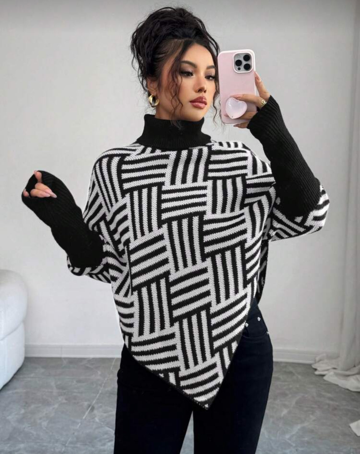 Pull Graphique Col Montant