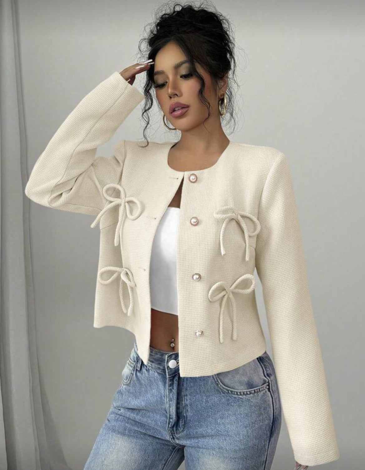 Veste Courte à Nœuds